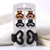 4cm+2,5cm Formato de Coração Versátil Tinta de Borracha Tom Terra Pequeno e Médio Clip de Cabelo Combinado Venda Quente Transfronteiriça Conjunto