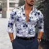 2026 Nueva Llegada Camisa Estampada para Hombre Corte Delgado Manga Larga Casual de Negocios Camisa de Manga Corta Rayada Ropa de Moda para Hombre