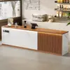 Mostrador de Bar Mostrador de Caja Mostrador Comercial Catering Tienda de Té con Leche Café Bar de Agua Gabinete Integrado Lujo Ligero Sensación de Gama Alta Recepción