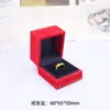 Ventas Directas de Fábrica Caja de Joyería Roja con Impresión de Ángulo Recto Anillo Collar Pulsera Pulsera Adornos Dorados Caja de Empaque para Joyería
