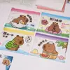 Bolsa de Malha Transparente Capivara Livro Armazenamento de Provas de Aluno Pastas de Arquivo Papelaria de Escritório Bolsa de Informação com Zíper