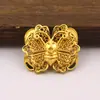 Accesorios para Joyería DIY Cobre Fundido Filigrana Colgante Hueco de Abeja Pasador Adorno para el Cabello Hanfu Materiales Estilo Étnico Chino