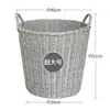 Cesta de almacenamiento para ropa sucia amarilla para uso doméstico, cesta de lujo ligero, cesta para dormitorio, cesta de almacenamiento de ratán, cesta para baño