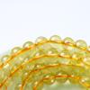 Vendas de fábrica de cristal amarelo puro contas redondas soltas acessórios semi-acabado pulseira de contas colares diy acessórios atacado