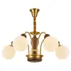 EYPHI/ Yi Fei Cobre Puro Nogueira Preta Norte-Americana Luminária Pendente para Sala de Estar Estilo Vintage Americano para Hall, Quarto Principal, Sala de Jantar