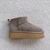Botas de Nieve para Mujer de Color Sólido Mini de Piel de Oveja Integrada de Suela Gruesa Nuevas Zapatillas de Algodón para Aumentar la Altura Engrosadas y con Forro Polar Mismo Estilo Zapatos para Mujer