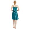 Camisola Transfronteiriça de Alças Finas com Decote em V, Verão Fina Elegante Ajustada Cor Sólida Simples Vestido Slip para Casa