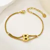 Nuevo Anillo de Acero Inoxidable al por Mayor Transfronterizo 26 Letras Inglesas Anillo de Doble Capa Pulsera Chapada en Oro