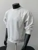 Moletom Desconstruído com Gola Careca para Homens, Algodão Espacial, Estilo Americano, Marca da Moda, Caimento Solto, Roupa Pesada para Adolescentes, Outono