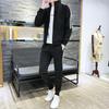 Traje de ropa de otoño para hombre ropa deportiva para hombre estilo coreano ajuste slim manga larga juvenil para correr cuello alto suéter casual hombre