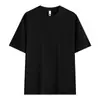 Nova Camiseta Sorona de Manga Curta 260g, T-shirt de Cor Sólida Antibacteriana de Manga Curta para o Verão, Gola Redonda Solta de Seda Ice