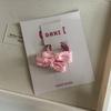 Pinza para el cabello de lazo a cuadros rosa para niña, dulce, linda, par de clips, combina con todo, flequillo, par de accesorios para el cabello, nuevo estilo