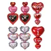 Cadena de globos de película de aluminio con forma de corazón LOVE decoración de boda novia casa nueva boda suministros de boda globos al por mayor