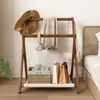 Perchero plegable, de pie, organizador de almacenamiento de mesita de noche para ropa, estante de almacenamiento simple para el hogar, dormitorio, para ropa y sombreros