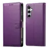 Adecuado para Samsung S26, funda tipo libro con patrón de lichi antideslizante, Samsung A57 funda para teléfono anticaída con soporte de hebilla magnética