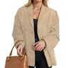 Otoño 2026 Nuevo Ropa Femenina Transfronteriza Europea y Americana Casual Moda Temperamento Color Sólido Botón Solapa Top Chaqueta