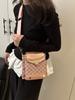2025 Nueva Moda Coreana Chica del Bosque Bolso Cruzado de un Solo Hombro Estampado Personalizado Bolso para Teléfono de Tira Ancha de Celebridad de Internet Bolso Pequeño