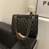 Bolsa de corrente Diamond Plaid para mulheres 2024 primavera nova bolsa mensageiro de grande capacidade Bolsa feminina moda feminina all-match bolsa de ombro