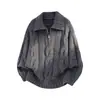 Suéter Masculino Hanlu Casual e Sofisticado com Meio Zíper e Gola de Lapela, Estilo Outono e Inverno, Macio e Texturizado, Estilo Relaxado, Suéter de Tricô Trançado