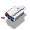 Adaptador Otg de Aleación de Aluminio Usb3.0 Adaptador Typec Adaptador Otg con Luz de Respiración Lector de Tarjetas de Memoria Usb Nuevo Producto