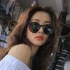 Gafas de Sol de Mujer Estilo Coreano Moderno Retro Marco Blanco Estilo Hong Kong ins Gafas de Sol de Celebridad de Internet Gafas para Cara Pequeña Cara Redonda