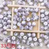 Cuentas de cerámica de porcelana azul y blanca pintadas a mano cuerda roja collar tejido a mano pulsera accesorios DIY cuentas sueltas accesorios de joyería