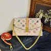 Bolsa Pequena Versátil de Estampa Vintage de Alta Qualidade Transfronteiriça para Mulheres Novo Estilo 2026 Simples Casual Bolsa de Ombro Bolsa Transversal