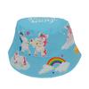20225 Nuevo Estilo Sombrero de Pescador de Dibujos Animados de Unicornio para Niños para Primavera y Verano, Protección Solar y Protección UV para Niños y Niñas