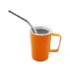 Nuevo Vaso Shot Mini de Acero Inoxidable 304 de Doble Capa con Asa Portátil Taza de Café Colorida de 3 oz para Coche