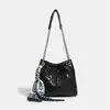 Bolsa de Corrente Acolchoada Estilo Chanel para Mulheres, Novo Modelo Primavera 2026, Bolsa de Mão Estilo Balde, Bolsa Versátil Casual para Ombro e Transversal