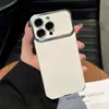 Montaña de Nieve Rosa Borde Recto Galvanizado Ventana Grande Piel de Cordero Funda Suave Adecuada para Apple 17 Funda de Teléfono de Gamuza
