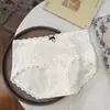 Algodón Suave y Dulce Patrón de Dibujos Animados de Encaje para Chicas Jóvenes Ampliadas y Ensanchadas Algodón Puro con Refuerzo Antibacteriano que Cubre la Entrepierna y Moldea la Cadera Bragas para Mujer