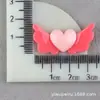 Accesorios para el Cabello de Alas Tocado Accesorios de Pasador para Niños Accesorios de Resina Pegamento de Crema DIY Paquete de Materiales para Funda de Teléfono Móvil con Forma de Corazón