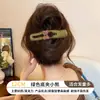 Pinza de pelo elegante para mujer, pinza de torsión de alta gama para la parte posterior de la cabeza, pasador floral, accesorio para el cabello, pinza de pico de pato