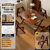 Mesa de Mahjong Artesanal de Madera Maciza, Mesa de Comedor Plegable para Uso Doméstico, Mesa de Comedor Sencilla para Apartamentos Pequeños, Mesa Cuadrada