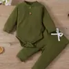 Amazon Conjunto de Roupa para Bebê Menino Primavera Show Macacão de Manga Longa com Gola Henley + Calça Casual Ajustada Conjunto de Duas Peças