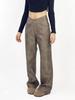 Pantalones de Piel Sintética Serie de Colores Maillard Estilo Nuevo, Pantalones Rectos Estilo Retro Americano para Chicas Calientes, Pantalones Cálidos Adelgazantes y que Realzan la Altura para Mujer