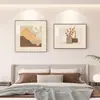 Cabecero de Dormitorio Minimalista Moderno Pintura Decorativa Lujo Ligero Sensación de Gama Alta Pintura de Pared para Restaurante Comedor Mural de Pared de Fondo de Dormitorio Principal