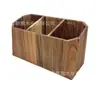 Suporte de Talheres de Madeira de Acácia Transfronteiriço Caixa de Armazenamento de Utensílios de Cozinha Suporte de Hashi de Madeira Organizador de Compartimento de Mesa Caixa de Armazenamento de Utensílios de Cozinha