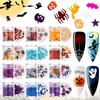 Comercio exterior al por mayor Halloween lentejuelas maquillaje de ojos maquillaje arte de uñas accesorios calabaza bruja Fantasma calavera parche gotas de pegamento