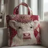 2026 Nueva Serie Transfronteriza de Vacas Vaca Estampado Digital Bolso de Hombro Acolchado de Moda