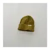 Nueva colección de otoño e invierno estilo coreano para niños: gorro de punto de color liso a la moda con puño, gorro de punto unisex para niños y niñas