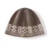 Gorro de tricô com padrão de losangos em cores contrastantes, apresentando um design de ponto único, um novo estilo outono/inverno, quente e feito de cashmere, com cobertura para as orelhas e características resistentes ao frio, um chapéu de pescador para mulheres