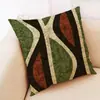 Funda de almohada de lino popular de venta caliente transfronteriza Cojín de sofá geométrico abstracto Almohada de coche de algodón y lino
