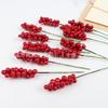 Flores Artificiales Populares, Fruta Roja, Flores Falsas para Decoración del Hogar, Fruta de Acacia Navideña, Ramas de Espuma, Nueva Decoración para el Hogar