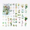 Paquete de Materiales Poesía de Azúcar: Serie Flor Talk Diario Vintage Pegatinas Florales DIY, 100 Piezas, 6 Diseños