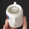 Ceniza de Planta Koi Tetera Individual Tetera Vintage Kung Fu Juego de Té Tetera para el Hogar Tazas de Té Llenas de Oro y Jade