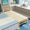 Estructura de Cama Ensanchada Cama Alargada Cama de Madera Maciza Estructura de Cama de Pino Cama Individual Niños Doble Cama Empalmada Hogar Cama para Adultos