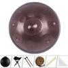 Lufing Disco de Mano Tambor de Mano Handpan Disco de Mano 440 Hertz 432 Hertz Forjado a Mano Tambor Etéreo Tambor de Lengüeta de Acero