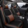 Cojín para Asiento de Coche en Stock, Asiento Individual/Doble de Cuero, Universal para Todas las Estaciones, Cinco Plazas, Cojín Transpirable de Seda de Hielo para Asiento de Coche